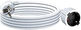 EnergyPro IP44 Verlängerungskabel 10 Meter - PVC Stomkabel für den Innenbereich - Gegen Überhitzung Steckdose H05VV-F 3G1.5mm² - 16A 250V - Weiß