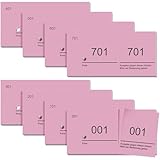 Nezyo Doppelnummern Blöcke 1-800 Lose Nummernblöcke Garderobenmarken Essensmarken Pfandmarken Großpackung Zahlenblöcke für Ausstellung Events Quittungsblöcke Raffle Ticket für Party Verlosungen(Rosa)