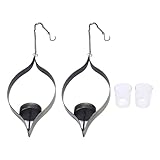 Wandkerzenhalter, Eisenkerzen -Triebwerke mit Tassen und Hakenkette Hängende Kerzenhalter Teelichthalter für Wohnzimmer, Schlafzimmer, Gänge