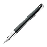 Lamy studio Füllhalter 069 - Füller aus Edelstahl in schwarz-grünem Lack-Finish mit einem polierten Edelstahlgriffstück - silberne Stahlfeder poliert – Federstärke F, 1 stück (1er Pack)