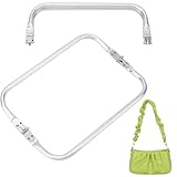 INGJIA 2 Pcs Taschenrahmen Verschluesse Handwerkliche Rahmenersatz Taschen Aluminium Taschenbügel Rechteck Rahmen zum Basteln Durchmesser 20cm