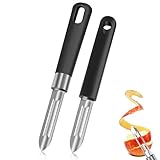 2 Stück Sparschäler, Schäler aus lebensmittelechtem Edelstahl mit Griff, Doppelklingen-Kartoffelschäler, Gemüseschäler für Kartoffeln, Karotten, Gurken, Äpfel, Birnen, Sparschäler Tupper