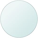 vidaXL Tischplatte Gehärtetes Glas Ø 800 mm Tisch Glasplatte Platte Esstisch