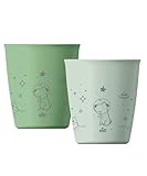 nip – Becher | Nachhaltiger und bruchfester Trinkbecher mit abgerundeter Trinkkante für Babys ab 12 Monaten. Ergonomischer Kinderbecher aus über 90% nachwachsenden Rohstoffen | 2 St., Hellgrün
