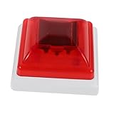 VALICLUD Solar Post Cap Warnleuchte Rot Outdoor Solarleuchte für Poller Einfache Installation Nachhaltige für Verkehrssicherheit Geeignet für Absperrungen und Schutzbarrieren