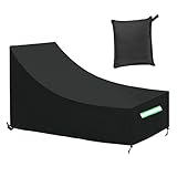 MOZMY Gartenliege Abdeckung 420D Oxford Gewebe Sonnenliege Abdeckung Wasserdicht, Winddicht UV-Beständiges, Schutzhülle für Gartenliegen,Sonnenliege,Deckchair 200x75x40/70cm