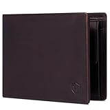 VON HEESEN Leder Geldbörse RFID Schutz I Echtleder Geldbeutel für Damen & Herren I Portemonnaie Brieftasche Wallet Portmonee (Braun Waxy)