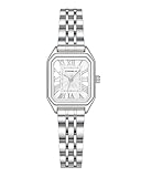 CIVO Armbanduhr Damen Silber Damenuhr: Vintage Rechteckiges Analog Wasserdicht Edelstahl Kleine Uhren - Geschenke für Mama Frau Freund
