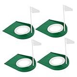 WOONEKY 4 Stück Golf-Putting-Scheibe Nummerierte Golffahnen Putter für das -Zielständer Tasse in Innenräumen Club-Putting-Pokal Grün Wiederverwendbar