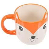 KICHOUSE Tierbecher esspressokaffeetassen kaffebecher kaffeegläser kaffegläser kaffeebecher to-go klein lustig dekorativer Wasserbecher Getreidebecher Frühstückstasse Keramik Chocolate