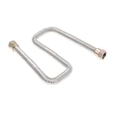 Fauhapyway Edelstahl-Gasleitungsanschluss-Set, 76,2 cm, 0,95 cm, flexibler Erdgas-Propan-Schlauch für Feuerstellen, Kamin, Innen- und Außenbereich