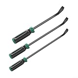 Oniissy 3-teiliges Brechstab-Set, 20,3 cm, 30,5 cm, 45,7 cm, robuste Brecheisen mit dickerer Schlagkappe, abgewinkelte Hebelstangen für Hebel/Abbruch/Automobilmechaniker Handwerkzeuge