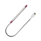 DZYDZR USB LED Leselampen Flexibler Stick Dimmbare LED Lampe Berühren Switch Schwanenhals für Laptops Roségold [Energieklasse G]
