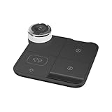 Kabelloses Ladegerät, 4-in-1 kabellose Ladestation, zusammenklappbar, 15 W, Ladestation für mehrere Geräte, kabelloses Ladegerät für Reisen, Exter