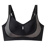 Necalisi Sport BH große brüste starker Halt Dirndl BH ohne Push up Bügelloser schwarz Bra weich bequem unsichtbar nahtlos mit Unterstützung Komfort Tshirt BHS 105C