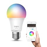 Tapo L530E alexa lampe E27, Energie sparen, Mehrfarbrige dimmbare smarte WLAN Glühbirne,smart home alexa zubehör,kompatibel mit Alexa,Google Assistant,Abläufe und Zeitpläne,Kein Hub notwendig