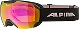 ALPINA PHEOS S Q-LITE - Verspiegelte, Kontrastverstärkende Skibrille Mit 100% UV-Schutz Für Erwachsene, black-rose, One Size