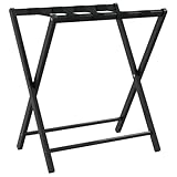 vidaXL Gepäckablage, Kofferständer mit viel Stauraum, Zusammenklappbare Kofferablage, Gepäckständer Kofferbock Kofferhocker, Schwarz Bambus