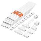 shinfly 4,8 m Kabelkanal Weiß, Kabelkanal Weiß Selbstklebend, Kabelschacht Weiss von Kabeln, Kabelleiste für die Wand, TV - 15x10 mm