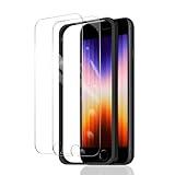 2 × Displayschutzfolie für iPhone 6/6S/7/8/SE3/SE2022/SE2020 + 1 × Einbaurahmen, 9H Härte Panzerglasfolie Hüllenfreundlich HD Klar Einfache Installation Kratzfest Aufprallschutz