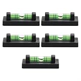 Bulevisiter Magnetische Wasserwaage mit Mini-Flüssigkeitsanzeige für Bilderrahmen, TV-Ständer, Nivellierung, 2/5 Stück (5 Stück)