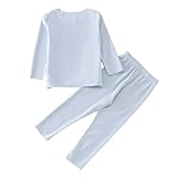 Funktionsunterwäsche Kinder, Thermo Unterwäsche Kinder Set Lange Funktionsunterwäsche - Junge Mädchen Winter Atmungsaktiv Thermowäsche Set Warm Weich Funktionswäsche Unterziehshirt Und Thermohose