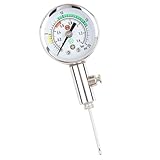 Balldruckmesser, Luftdruckmesser, Barometer, Werkzeug Zum Testen und Einstellen des Drucks, Analoger Ballmesser, Ballaufblasmesser, Fußballzeiger-Druckmesser für Basketball,