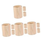 Amosfun 12 Stück Stiftehalter Aus Holz Für Zuhause Stiftehalter Für Den Schreibtisch Stiftehalter Für Tischplatte Stifthalter Aus Holz Stiftebecher Für Make Up Pinsel Leerer