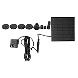 ANKROYU Solar-Brunnenpumpen, automatischer schwimmender Brunnen mit verschiedenen Düsen für Teich, Wasserlandschaft, Garten im Freien