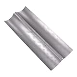 KAILIKETIY Fach Baguette Backblech aus Edelstahl Antihaftbeschichtet Wellenförmiges Design für Gleichmäßiges Backen Platzsparend und Einfach zu Reinigen für Küche und Restaurant