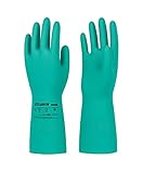 LANON 3 Paar Chemie Handschuhe, Nitril Chemikalienschutzhandschuhe gegen Öle, Fette, Säuren & Lösungsmittel, Abriebfest, Latexfrei, Wasserdicht, EN 388/374, L/9
