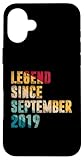 6 Jahre alte Legende seit September 2019 Retro 6. Geburtstag Hülle für iPhone 16 Plus