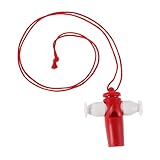 WHAMVOX Samba Pfeife Kunststoff Rot Leichte mit Klarem für Tanz Kindergarten Musik Instrument für Schiedsrichter Lehrer Party Kindergeburtstag