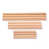 15 Stück DIY Naturholzdübelstangen Unvollendeter Hartholzstabdübel for Makramee-Handwerk Gebäudemodell Holzbearbeitungswerkzeuge Massiv für Holzbau-Stöcke(1x20cm)