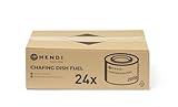 HENDI Brennpaste, 24 Stück, ruß- und geruchlos, Brenndauer ± 3 Stunden, Brenngel, Fire Paste, für Wärmebehälter, zum Warmhalten von Speisen, für Chafing Dish, 200gr