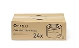 HENDI Brennpaste, ruß- und geruchlos, Brenndauer ±3 Stunden, 24 Stück, Brenngel, Fire Paste, für Wärmebehälter, zum Warmhalten von Speisen, für Chafing Dish, 200gr