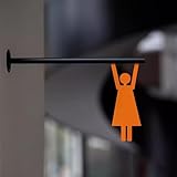 Toilettenschild, Wandbehang Toilettenschilder, Edelstahl Männer und Frauen Badezimmer Tür Dekor Schild, for Büros, Unternehmen, Restaurants/a(A)