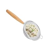 Schneesiebset | Edelstahl Siebe | Strapazierfähiges feines Netz mit Holzgriff und glatt | Ideal zum Backen von Vorbereitungspaste Waschen von und Filtern von Flüssigkeiten mit Leichtigkeit