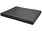 CopcoPet Hundematte Jumbo Schwarz 80 x 60 x 8 cm – Robustes Kunstleder – Waschbar, abwaschbar, rutschfest & pflegeleicht – Für kleine Hunde, Wohnung, Garten, Transportbox, Camping – Extra dick