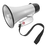 EXHUMKY für Bullhorn Lautsprecher mit Aufnahmefunktion und Kraftvollem Sound für Cheerleading und Veranstaltungen Benötigt Aa Batterien