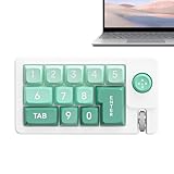 Mechanische - RGB Kabelgebundene Programmierbare,Hot-Swappable Einhand-Keypad mit Joystick kabelgebundenes Nummernpad für Videobearbeitung