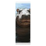 BVNMT Winter-Schals mit Quasten für Damen, niedlicher Nilpferd, bedruckt, modisch, Kaschmir-Gefühl, Damen-Schal, langer Deckenschal, Pashmina-Schal, 200 x 70 x 9 cm