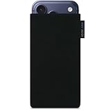 Adore June Classic Schwarz Tasche kompatibel mit iPhone 17 Pro und iPhone 17 Handytasche aus widerstandsfähigem Cordura Stoff mit Display Reinigungs-Effekt