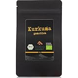 baba GOURMET - Original Bio Kurkuma Pulver 50 g - 100% naturrein gemahlen aus Curcuma - Reines Kurkumapulver in Premiumqualität - Gelbwurz Gewürz natürlich ohne Zusatzstoffe und Aromen