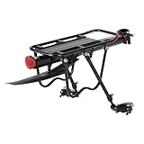 Daromigo Fahrrad Gepäckträger, Gepäckträger Mountainbike für 24-29 Zoll MTB, Einstellbare Aluminiumlegierung Fahrradgepäckträger mit Reflektor und Schutzblech, Maximale Tragfähigkeit 50 kg