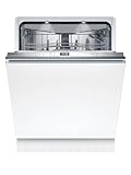 Bosch SMV6ZCX16E, Serie 6, vollintegrierter Geschirrspüler mit Besteckschublade, 60 cm, Intelligent Programm, Max Flex Körbe, Vario Schublade, Rackmatik, Home Connect