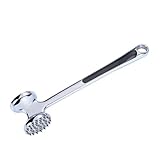 jiejack Fleischklopfer Edelstahl Fleischhammer Rostfreier Metall Doppelseitig Steakhammer Fleischklopfer - Schnitzelklopfer für Schnitzel, Steak, Rindfleisch, Huhn, Schwein (A)