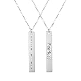 Bottone Vertikale Halskette, personalisierbar, Morsecode, Edelstahlkette, Schmuck, Geschenk für Mutter, Ehefrau, Party, Weihnachten, Wie beschrieben, Kein Edelstein