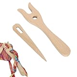 2 Stück Strickgabel,Strickgabel Für Kinder,Holzstricknadel,Handgefertigte Strickgabel,Diy Webwerkzeug,Für Stricken Von Armbändern, Halsketten,Halskettenwerkzeuge