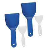 LOORGVEL 4 Stück Teiliges Schneeschaufel aus Robustem Kunststoff Handlicher Frost und Eiskratzer für Auto und Garten Glatte Oberfläche Leichte Langlebige Schneeschaufeln für Einfache